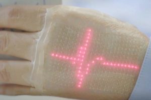 Японские учёные продемонстрировали электронную кожу с LED-индикацией»